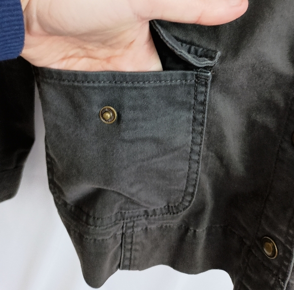 Chico's Denim Western Jacket Brown Embroidered Studded Denim Boho(#1,343)(C) - Picture 3 of 11